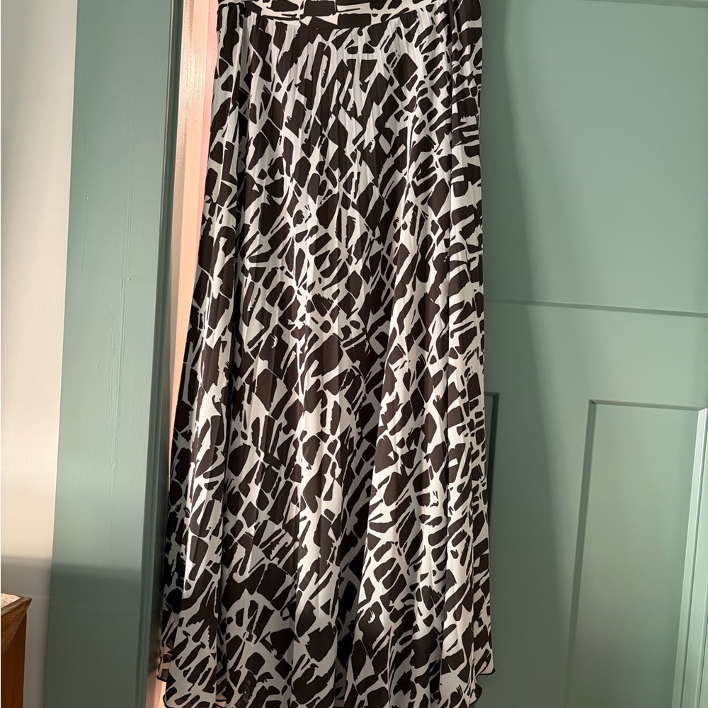 Maeve Black and White A-Line Skirt